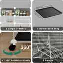 STILLCOVE C&C Guinea Pig Cages Indoor on Wheels, 3 Tier Ferret Cage Small Animal Hideout House with Drawer & Removable Tray, Pet Playpen Fence for 1-3 Hamster Rat Chinchilla Hedgehog