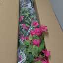 6ft Artificial Bougainvillea Tree, Fake Bougainvillea Pink Flower Silk Plant in White Planter, Faux Blooming Topiary Tree for Indoor Outdoor Home Office Wedding Dcor