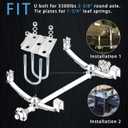 iBroPrat 2 3/8 Inch Trailer Axle U Bolt Kit for 3500lbs 2-3/8" Round Axle 1-3/4" Leaf Springs 1 Set
