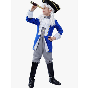 Dress Up America Colonial Patriot Costume With Hat And Wig, Medium (8-10)