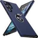 2 x JAME for Samsung Galaxy S24 Ultra Case, Slim Fit Shockproof Heavy Duty Protective Cover with Ring Holder Stand Kickstand, Military-Grade Protection Phone Case for Galaxy S24 Ultra 6.8", Blue