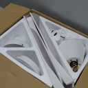 BvenuBigLite Ceiling Fans with Lights and APP: Flush Mount Low Profile Ceiling Fan for Bedroom - Dimmable Fan with Remote Control White 3 Blade Ultra Quiet