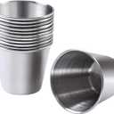 Ruisita 12 Pieces Stainless Steel Shot Cups Stainless Steel Shot Glass Drinking Tumbler (1.5 Ounce/45 ml)