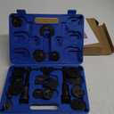 Orion Motor Tech Brake Caliper Wind Back Tool Kit, 24pc Brake Caliper Compression Tool Set with Thrust Bolt Assemblies Retaining Plates Caliper Hangers 18 Disc Adapters, Blue Case