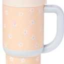 Ello Oasis 14oz Stainless Steel Tumbler - Orange Daisies