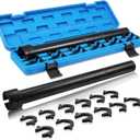 13 Pcs Inner Tie Rod Removal Tool Kit, Inner Tie Rod Tool for Removal and Installation, Master Inner Tie Rod Tool Set with 12 Crowfoot Adapters 1/2 Inch Drive Tube and Tool Case