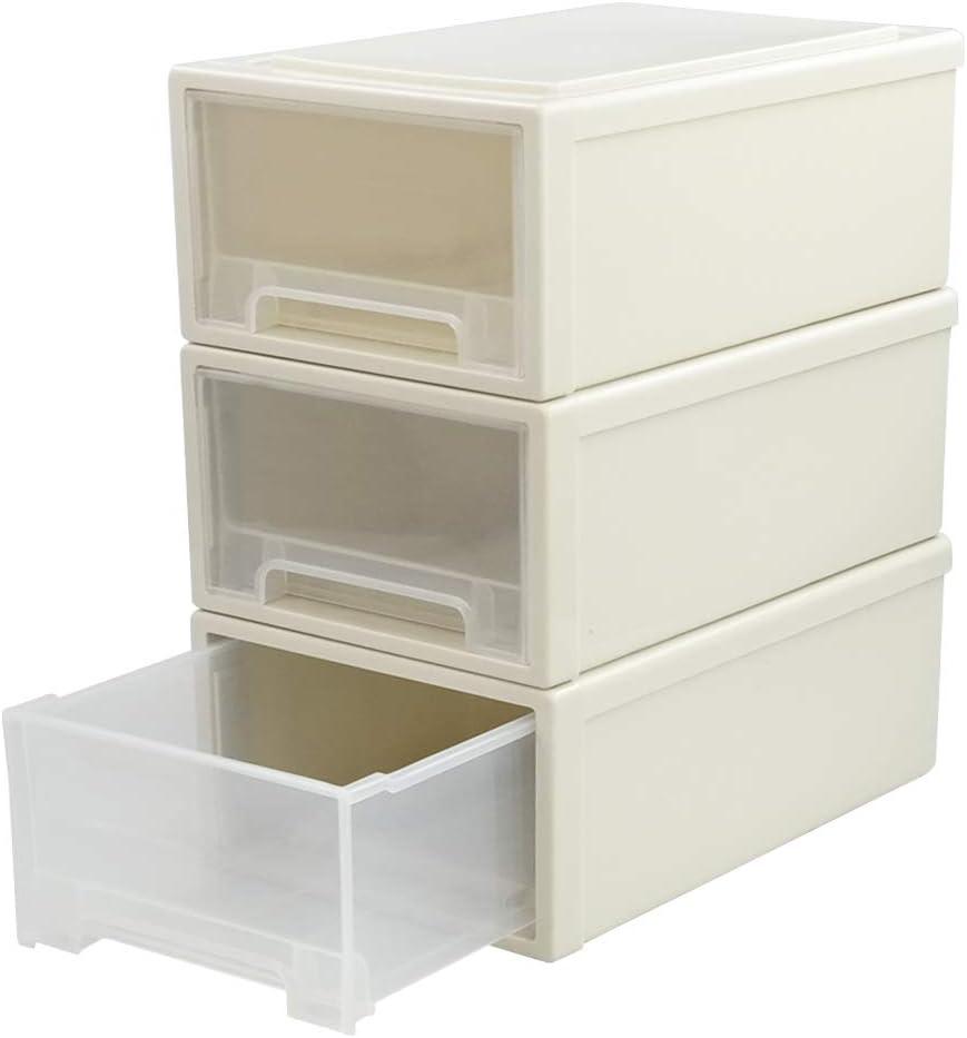 6 Quart Plastic Chest of Drawers, Desktop Office Organizer, 3 Pack