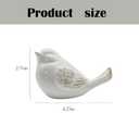 2 Pcs Ceramic Bird Toilet Floor Bolt Caps, Animal Toilet Bolt Covers Decorative, Decorative Bathroom Toilet Bolt, Toilet Bolt Cover for Bottom Easy Installation (Bird-White-B)