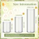 Nuogo 90 Pcs Plastic Cylinder Vases Tall Plastic Flower Vases for Centerpieces Hurricane Candle Holder for Home Wedding Office Party Formal Dinners Decorations (4''/6''/8'')