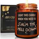 Calming Candles - Funny Relaxing Stress Relief Gift for Her - Calm Down, Aromatherapy Candle Gifts for Women Men - Anxiety Relief for Friend Coworker Bestie Sister - Birthday, Friendship Gift