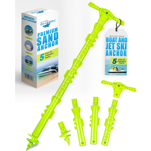 SandShark New Sport Boat Anchor and Jet Ski Anchor. Shallow Water Anchor Pole for Boat and PWC. Sand Anchor Kit for Boat and Kayak Anchor System. Easy Storage, High-Strength ABS