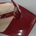 Goderci Kitten Flip Flop Thong Low Heels for Women Square Open Toe Slip On Heeled Sandals (Red,8.5)