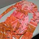 Women Floral Tie Up Dresses Red, S