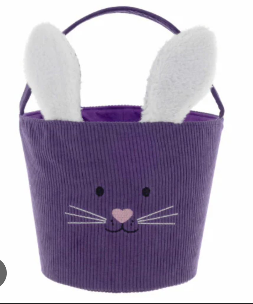 Holiday home easter corduroy basket Violet 3ct