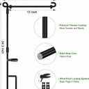 HOOSUN Garden Flag Stand, Premium Garden Flag Pole Holder Metal Wrought Iron Powder-Coated Weather-Proof Paint (2 Pack) with Tiger Clip and Spring Stoppers