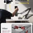 LISEN Gooseneck Phone Holder for Bed Desk [3rd Upgrade] Cell Phone Stand for Desk Bed Gaming Accessories,Gifts for Men Mom Senior Tech Mount for Recording Filming Laying Down Flexible Magic Arm Clamp