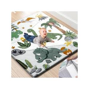 Premium Foam Baby Play Mat 50x50 – Removable & Machine Washable Cover, Extra Thick Padding Playpen Mat, Non-Slip Crawling Mat, Easy to Clean for Infants, Toddlers & Babies