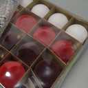 15 Pcs Velvet Christmas Ball Ornaments 3.15 Inch Flocked Christmas Tree Ornaments with 10 Yards Velvet Ribbon Burgundy Red White Shatterproof Xmas Baubles for Tree Holiday Decor