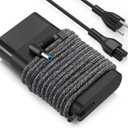 New Slim 65W Laptop Charger for HP Envy x360 Charger,Spectre x360 13-4193nr 15t-ap000,Pavilion X360,ProBook X360 11 450 650 640 G1 G2 G3 G4 G5 G6 G7,EliteBook Stream Blue Tip Power Supply Cord (Black)
