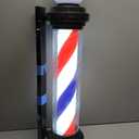 Barber Pole Light, 35 Inch Wall Mount Rotating LED Barber Pole Sign, Red White Blue Outdoor Weatherproof Barbershop Pole Light for Barber Shop, Salon, Storefront