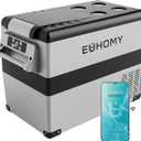 EUHOMY 12 Volt Refrigerator, 48QT(45L) Electric Cooler, 12V Fridge APP Control, 12V Cooler -4℉~68℉, Portable Freezer 12/24V DC 100-240V AC for Camping, Travel, Truck, Home