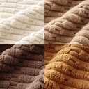 MIULEE Pack of 4 Neutral Corduroy Decorative Throw Pillow Covers 18x18 Inch for Sofa Living Room Couch Bed Rustic Farmhouse Boho Soft Striped Pillow Covers Home Decor Brown