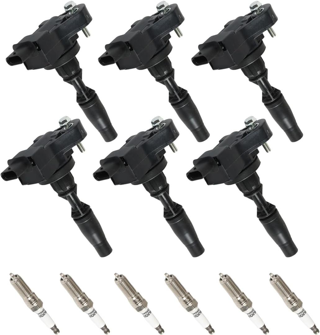 UF830 Ignition Coil Pack Iridium Spark Plugs Set of 6 Fits For GMC Acadia, Canyon & Chevrolet Camaro, Colorado, Blazer & Buick LaCrosse, Regal Sportback & Cadillac CTS, XT5, ATS, CT6