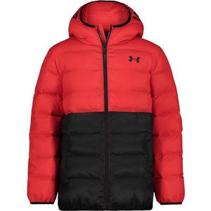 Under Armour boys Pronto Colorblock Puffer Jacket, Mid-weight, Zip Up Closure, Repels Water (Small)