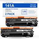 Skydo 141A Toner Cartridge 2 Black (with chip) Compatible 141 A Toner Replacement for HP 141A W1410A 141X W1410X Black Toner Cartridge to Use with LaserJet Pro M110w MFP M140w M139(2 Black)