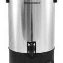 Elite Gourmet CCM-035 Maxi-Matic 30 Cup Stainless Steel Coffee Urn Removable Filter For Easy Cleanup, Two Way Dispenser with Cool-Touch Handles Electric Coffee Maker Urn, Stainless Steel