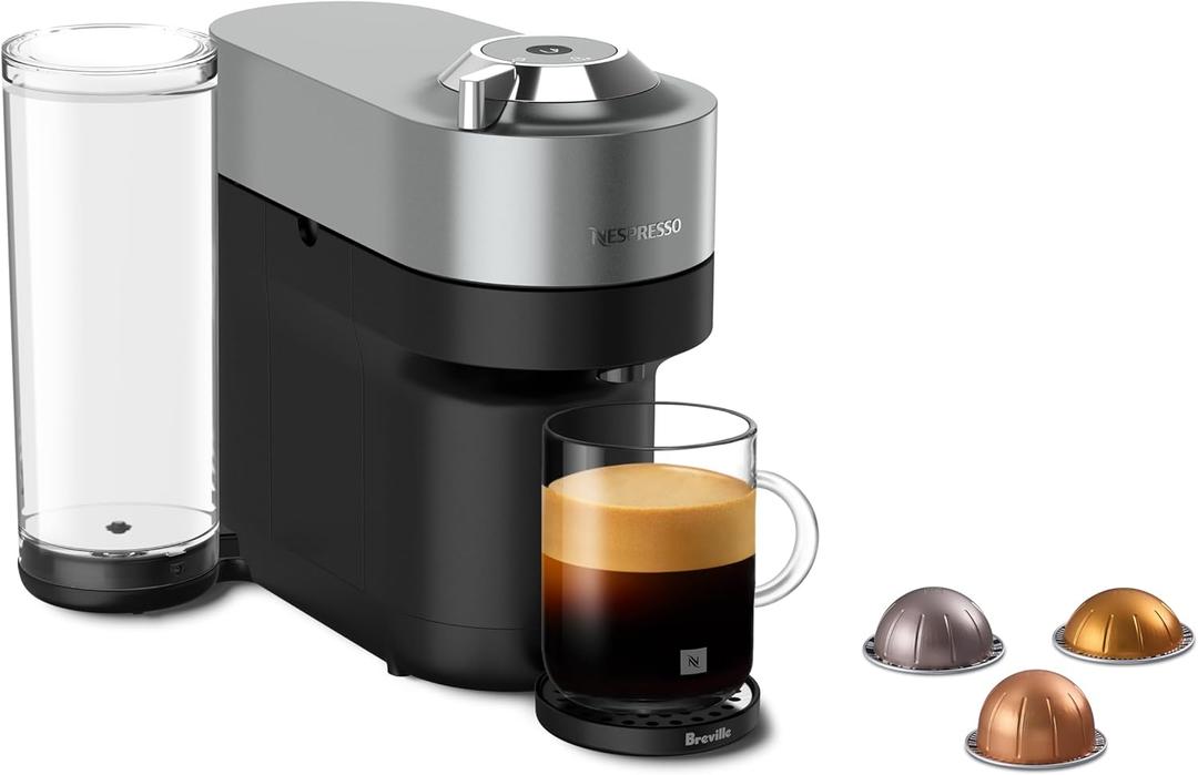 Nespresso Vertuo Pop+ Deluxe Coffee and Espresso Maker by Breville, Titan
