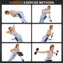Roman Chair,Foldable Back Extension Machine,Adjustable Ab Back Extension Machine,Core Strength Trainer,Back Exercise Machine for Glute,Ab Workouts,Full All-in-One Body Workout&Home Gym FitnessBlue
