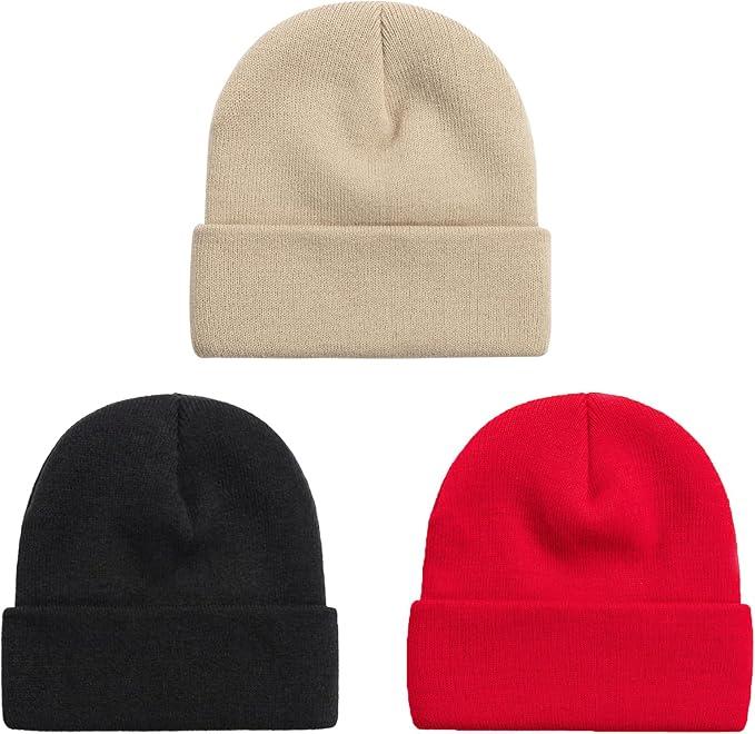 5 x
ZOORON Beanie for Men Women Warm Winter Hat Unisex Soft Knit Cuffed Beanie Skull Cap