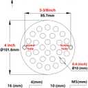 4 Inch Screw-in Round Shower Drain Cover Replacement Floor Drainer with Screws (Brushed Golden)