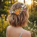 Thiccywoov 6 Pcs Flower Hair Clip, Boho Bride Floral Hair Pin Wedding Flower Accessories for Women International Women's Day Mother's Gifts Flamenco Dancer Bridal Wedding Party Supplies Decor