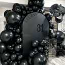 Captank Black Balloons Double Stuffed Balloon Garland Arch Kit Latex Different Size 18/12/5 inch for Birthday Graduation Anniversary Holiday New Year Halloween Ridder Star Wars Theme Party Decorations