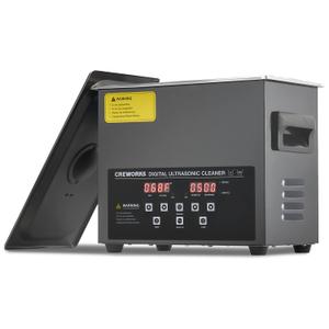 CREWORKS 3L Digital Ultrasonic Cleaning Machine with Degas and Gentle Mode, 120W Ultrasonic Cleaner Machine with Heater and Timer, 0.8 gal Ultrasound Cleaner for Retainer Watch Denture Glasses More