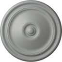 Ekena Millwork CM12RE Reece Ceiling Medallion, 12"OD x 1 3/4"P (Fits Canopies up to 2 3/8"), Factory Primed