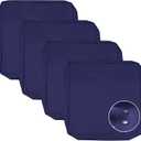 Sqodok Patio Cushion Covers 19x19 Waterproof Outdoor Cushion Covers Replacement 4-Pack Patio Cushion Seat Covers with Ties for Sectional Sofa, Wicker Chair, Blue