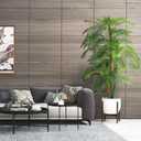 OXLLXO 6ft Artificial Golden Cane Palm Tree(72in) with 3 Trunks Faux Tree and Plastic Nursery Pot, Fake Plant for Office House Farmhouse Living Room Home Decor (Indoor/Outdoor)