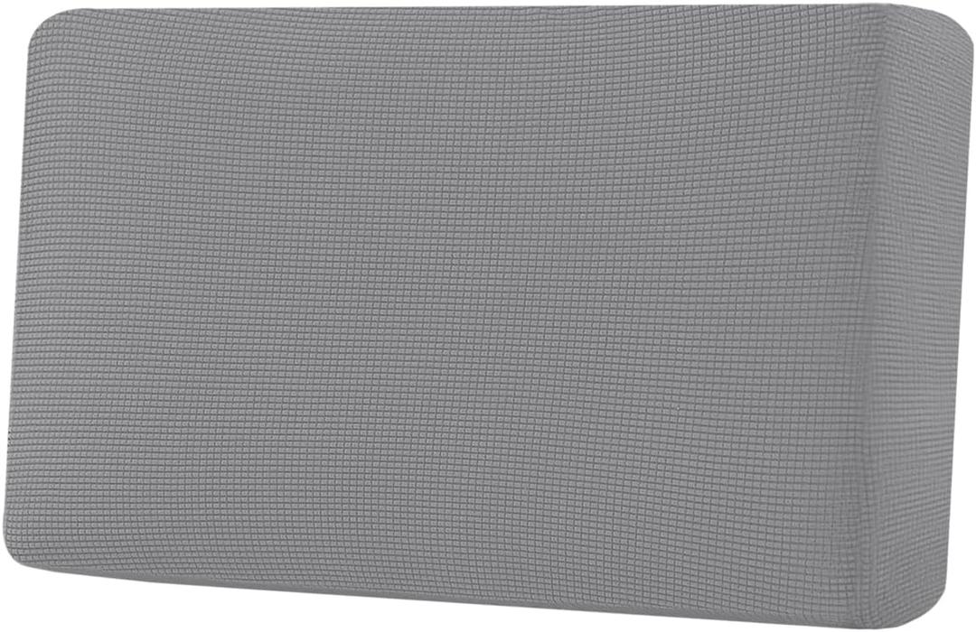 H.VERSAILTEX Super Stretch Individual Seat Cushion Covers Sofa Covers Couch Cushion Covers Slipcover Sets Thick Jacquard Textured Twill Fabric (1 Piece Loveseat Cushion Cover, Dove) (1 Cushion Loveseat)