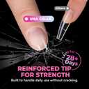 UNA GELLA Short Oval Nail Tips, 510Pcs 15 Sizes Pre-Buffed Full Cover False Nails, No File Needed Inner Matte Soft Gel Nail Tips, Clear PMMA Soak Off Acrylic Nail Extensions for DIY Home Salon