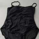 Eomenie Women's One Piece Swimsuits Tummy Control Ruched Bathing Suit 1 Piece Swimwear (Large, Black)