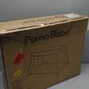 Pamo Babe Travel Crib for Baby - Mini Lightweight Baby Playard with Zip Door, Easy to Carry (Black)