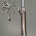 Conair Double Ceramic 1 -Inch Long Barrel Curling Iron, 1 -Inch Barrel Creates Soft Waves, Hair Waver for Use on Medium & Long Hair, White/Rose Gold