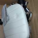 BFTOU White Square Swivel Stool with Wheel for Work SPA Shop Massage Height-Adjustable and Cost-Effective Rolling Stool Chair with Back