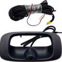 Tailgate Handle Bezel with Rear View Camera Backup Camera Compatible with 1999-2007 Silverado/Sierra 1500 2500 3500 Matte Black 15228541