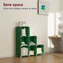 UNKU Cube Storage Organizer, 6 Cube Closet Organizer Storage Shelves, DIY Stackable Bookcase, Clothes Organizer Shelf for Closet, Bedroom, Living Room, Cabinet, Home, Office, Green