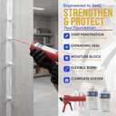 SolidFix 10ft Concrete Crack Repair Kit with All Tools Professional Urethane Injection System Wall Repair Paste for DIY Projects -Ideal Crack Filler to Stop Basement & Foundation Leak Permanently