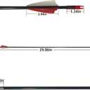 28 inch Target Arrows Practice Fiberglass Arrow for Kids Youth Beginner, Safety Blunt Tip Arrows for Archery Recurve Bow Long Bow -12 Pack